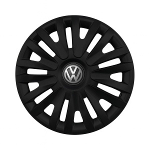 Set 4 capace roti potrivite jantelor de 15 inch (R15) compatibile Volkswagen, Model - 313 Black