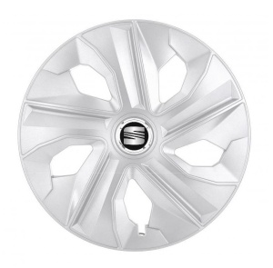 Set 4 Capace Roti, potrivite jantelor de R14, pentru Seat, model luna cromat - Img 1
