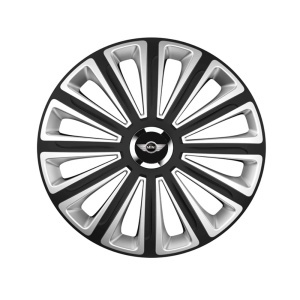 Set 4 capace roti R14 Compatibil Cu Mini Trend Silver-Black - Img 3