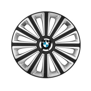 Set 4 capace roti R15 Compatibil Cu BMW Trend Silver-Black - Img 3
