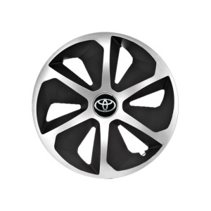 Set 4 capace roti Roco Gri-Negru R13 pentru gama auto Toyota - Img 3