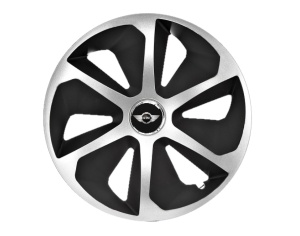 Set 4 capace roti Roco Gri-Negru R16 pentru gama auto Mini Cooper - Img 1