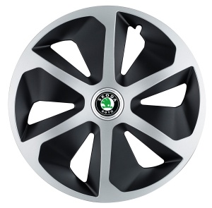 Set 4 capace roti Roco Gri-Negru R17 pentru gama auto Skoda - Img 1