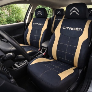 Set Huse Scaune Universale Compatibile cu Citroen – Negru/Crem - Img 2