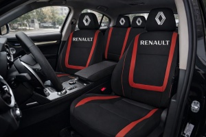 Set Huse Scaune Universale Compatibile cu Renault Nou – Negru/Rosu - Img 2