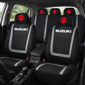Set Huse Scaune Universale Compatibile cu Suzuki – Negru/Gri - Img 2