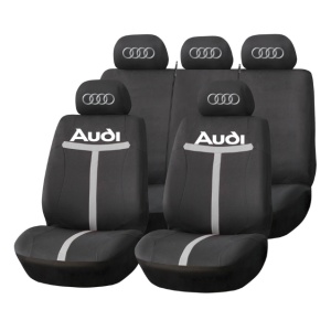 Set Huse Scaune Universale HLX1 Compatibile cu Audi – Negru/Gri