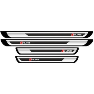Set protectie praguri adezive imitatie gri Audi S-line crom - Img 4