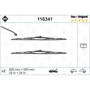 Set stergatoare auto SWF Das Original 60+60 cm pentru parbriz - Img 4