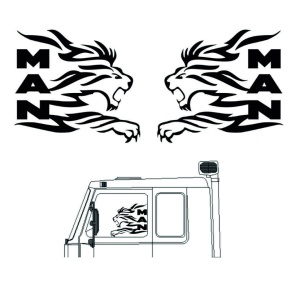 Set stickere geamuri laterale MAN 30x30 cm, Creative Rey®