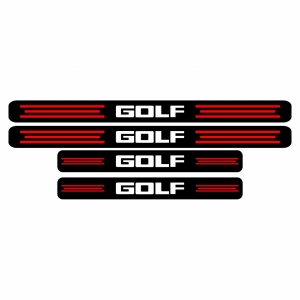 Set stickere praguri Golf, negru-rosu-alb, sticker decorativ - Img 2