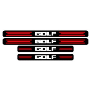 Set stickere praguri Golf, negru-rosu-alb, sticker decorativ - Img 3