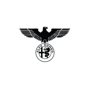 Sticker Alfa Romeo Sigla Vultur 15x9.5 cm, Creative Rey®