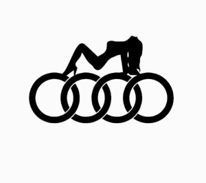 Sticker Audi Women 15x9 cm, Creative Rey®