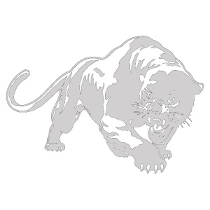 Sticker auto "Leopard" 20x13 cm, alb