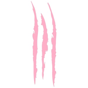 Sticker auto "Reflective Monster Claw Scratch" 16x5 cm, roz