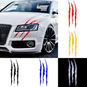 Sticker auto "Reflective Monster Claw Scratch" 16x5 cm, verde - Img 3