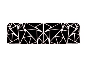 Sticker autocolant "camuflaj, triunghiuri ", 200x50cm, negru