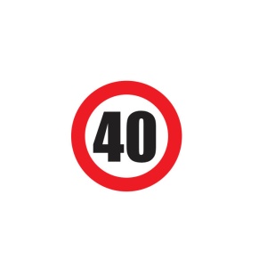Sticker Autocolant limita viteza 40Km/H