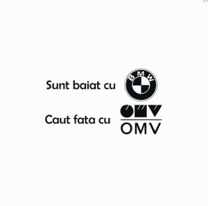 Sticker Baiat cu Bmw 15x8.4 cm, Creative Rey®
