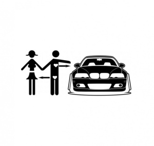Sticker Bmw Love 15 cm, Creative Rey®