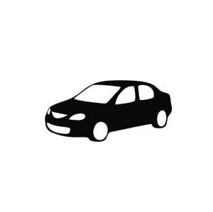 Sticker DACIA LOGAN SILUETA 15x7.3 cm, Creative Rey®