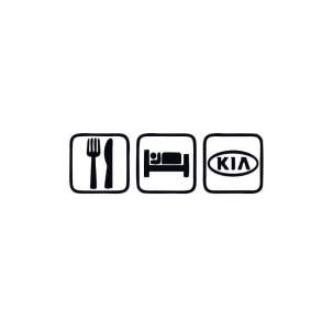 Sticker Eat Sleep Kia 18x5.1 cm, Creative Rey®
