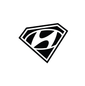 Sticker Hyundai Superman 13x11 cm, Creative Rey®