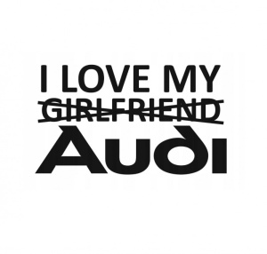 Sticker I LOVE MY AUDI 15 cm, Creative Rey®