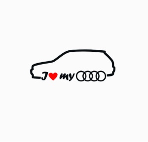 Sticker I Love My Audi Hatchback 15x5.6 cm, Creative Rey®