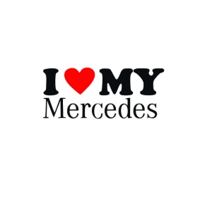 Sticker I LOVE MY MERCEDES 20x8.4 cm, Creative Rey®