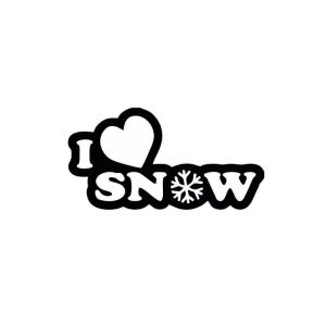 Sticker I Love Snow 15x7.8 cm, Creative Rey®