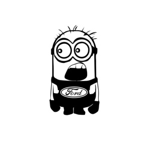 Sticker Minion Ford 15x8.3 cm, Creative Rey®