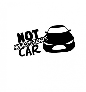Sticker Not my boyfriend car 15 cm, Creative Rey®