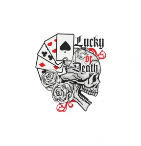 Sticker Skelet Lucky or Death 15cm, Creative Rey®