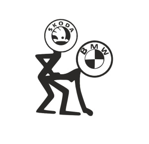 Sticker SKODA BOSS 13x10 cm, Creative Rey®