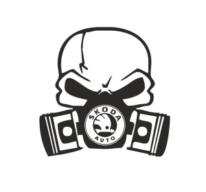 Sticker Skoda Craniu 12x12 cm, Creative Rey®