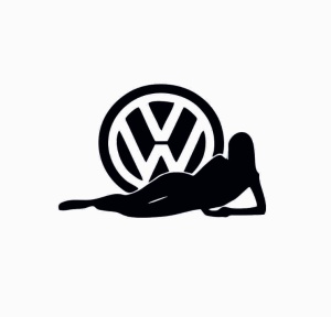 Sticker Women LOGO VOLKSWAGEN 15x9.7 cm, Creative Rey®