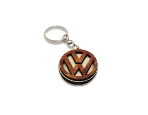 Breloc din lemn 3D, 40x45 mm, VOLKSWAGEN