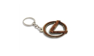 Breloc din lemn 3D, 51x33 mm, LEXUS