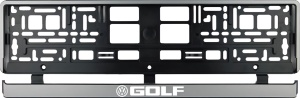 Set 2 bucati, suport numar inmatriculare argintiu Golf