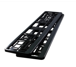Set 2 bucati suport numar inmatriculare auto HP culoare rama carbon 8x surub