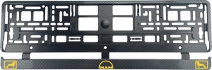 Set 2 bucati, suport numar inmatriculare Carbon, MAN II