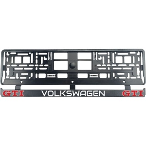 Set 2 bucati, suport numar inmatriculare carbon VW Golf GTI II - Img 2