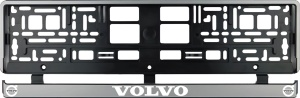 Set 2 bucati, suport numar inmatriculare Volvo alb - Img 2