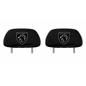 Set 2 huse tetiere negre, pentru gama auto PEUGEOT NOU