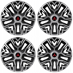 Set 4 Capace Roti 14 `` Best Gri-Negru, Compatibile Cu Mitshubisi - Img 2