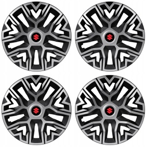 Set 4 Capace Roti 14 `` Best Gri-Negru, Compatibile Cu Suzuki - Img 2