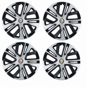 Set 4 Capace Roti 14 inchi (R14) Raven Gri-Negru, Compatibile Cu Alfa Romeo - Img 2