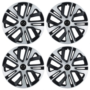 Set 4 Capace Roti 14 inchi (R14) Raven Gri-Negru, Compatibile Cu Mazda - Img 2